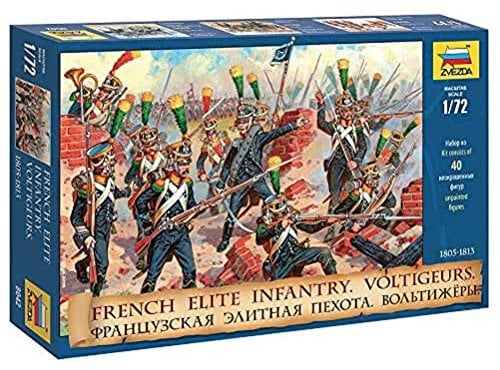 Zvezda 500788042-1:72 French Voltigeurs - Plastikbausatz - Modellbausatz - Zusammenbauen - Bausatz - für Einsteiger - detailliert