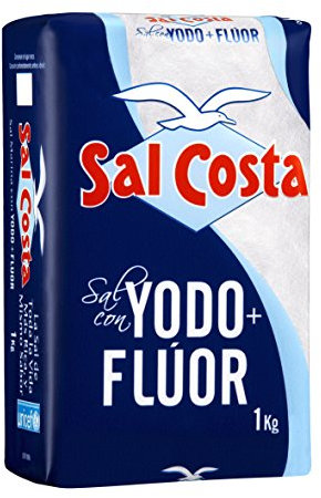 Sal Costa Sal Marina con Yodo y Flúor, 1kg