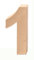 Glorex 6 2029 131 - Papp - Zahl 1, aus brauner Pappe, ca. 17,5 X 5,5 cm groß, zum bemalen und bekleben, für Serviettentechnik und Décopatch, ideal als Dekoration, Natur
