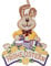 Fensterbild Bunny Frohe Ostern Plauener Spitze®, Größe 26 cm, 7-farbig