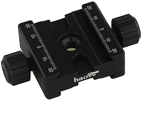 Haoge CP-50BII 50mm Subtend Double Dual Quick Release Clamp for Arca Swiss RRS Benro Dovetail Rail Quick Release Plate Nodal Slide