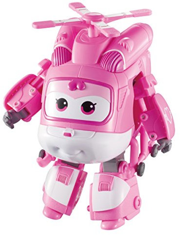Super Wings Transfoming Dizzy Spielflugzeug und Roboterfigur Verwandelbare Figur und Roboter aus der Zeichentrickserie Spielzeug für Kinder ab 3 Jahren – 12 cm, Rosa