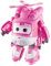Super Wings Transfoming Dizzy Spielflugzeug und Roboterfigur Verwandelbare Figur und Roboter aus der Zeichentrickserie Spielzeug für Kinder ab 3 Jahren – 12 cm, Rosa