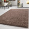 Teppium Moderner Hochflor Teppich Läufer Flur 100x200 cm Mokka - Shaggy Flauschiger Teppich, Extra Weich und Pflegeleicht - Ideal als Bettvorleger Schlafzimmer, Küchenläufer, Wohnzimmerteppich