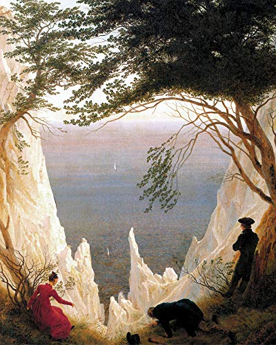 1art1 Caspar David Friedrich Poster Die Kreidefelsen Auf Rügen, 1818 Kunstdruck Bild 50x40 cm