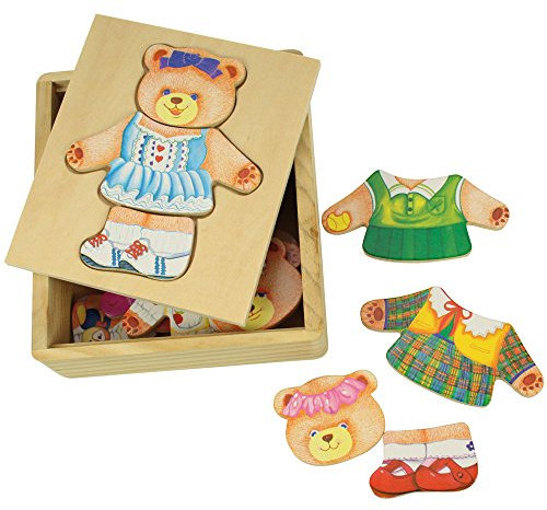 Bigjigs Toys Mrs Bear Dress Up Puzzle with Storage Box