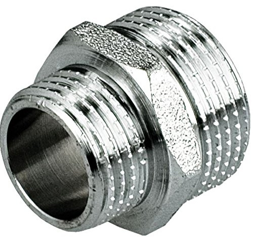 1/2 x 3/8 MALE x MALE REDUCTION NIPPLE UNION FITTINGS CHROME PLATED BRASS