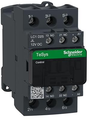 Schneider Electric TeSys D LC1D Leistungsschütz / 12 V dc Spule, 3 -polig 3 Schließer, 600 V ac / 25 A