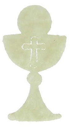 Confettando Set 48 Pezzi Applicazione Calice Feltro Avorio 2X4 CM