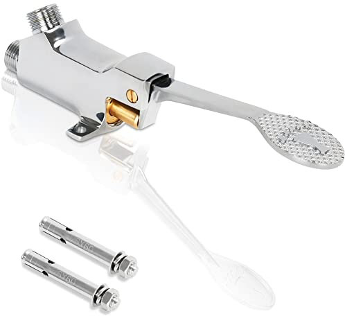 Válvula a pedal simple para suelo LukLoy, cromo pulido (1 paquete)