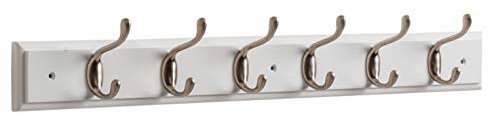 OCCO Maine Furniture Co. Searsport Portemanteau 6 crochets Nickel sur Paris Blanc