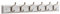 OCCO Maine Furniture Co. Searsport Portemanteau 6 crochets Nickel sur Paris Blanc