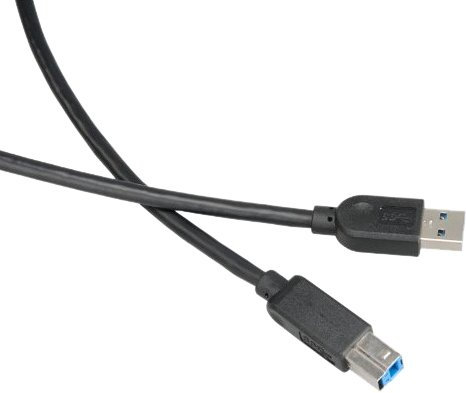 Akasa AK-CBUB01-15BK USB 3.0 SuperSpeed 5Gbps Type A to B Cable - Black(150cm)