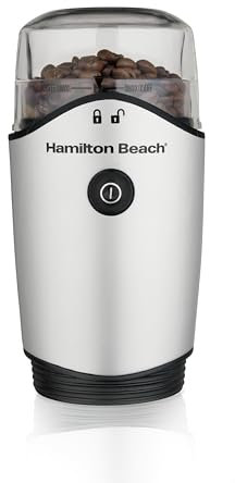 Hamilton Beach 4.5oz Electric Coffee Grinder For Beans, Spices & More, Stainless Steel Blades, Silver (80350RV)
