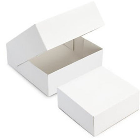 FaisTonGateau - Lot de 50 boîtes pâtissières 16x8-50 boîtes à entremet carrée blanche