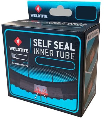 WELDTITE Self Sealing Bike Inner Tube - Long-Lasting Puncture Prevention - 26 x 1.75-2.125, Schrader Valve