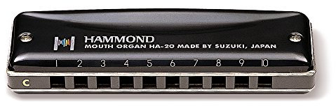 Suzuki Promaster-Hammond-E Diatonische Mundharmonika in E, 10 Kanzellen, Schwarz
