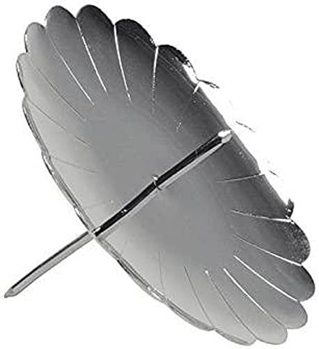 Riffelmacher 10717 - Adventskerzenhalter silber, Durchmesser 7,5 cm, 4 Stück im Beutel, Adventskranz, Weihnachten, Dekoration, Stecker, Gesteck