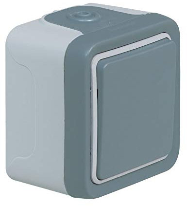 Legrand 069855 Double Interrupteur ou va-et-vient Étanche Plexo, Complet Encastré, 10AX, 250V, Blanc