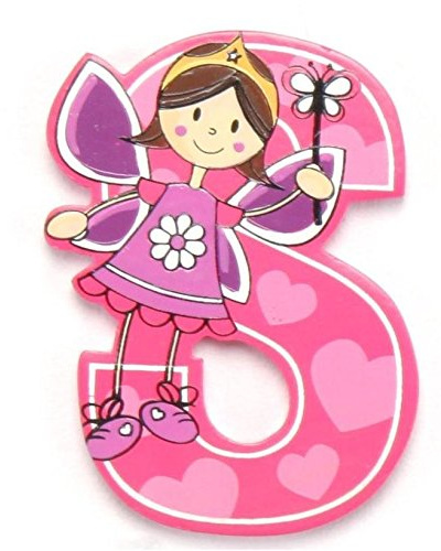Vinsani Wooden Letters, ABC Alphabet Learning Toys, Self Adhesive, (S) | Preschool Educational Gift Toys for Toddlers, Personalised Colorful Fairy Uppercase Letters Game, 8-10cm