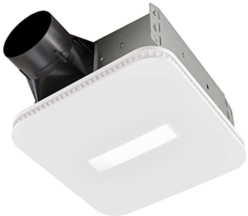 Broan-NuTone AE80LK Ventilation with LED CleanCover and Roomside Installation, ENERGY STAR Certified, 80 CFM, 0.7 Sones, White