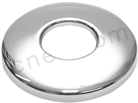 PEPTE Rosace en acier chromé pour lavabo Ø 32 mm Argenté