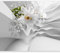 murando Fototapete Blumen Lilien 350x256cm Foto Tapete Schlafzimmer Wohnzimmer Vliestapete XXL Motivtapeten Bildtapete 3d Effekt Wand Dekoration - Blume Abstrakt weiß 3D Optisch Illusion b-C-0144-a-a