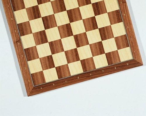 Weible Spiele 2152 Schachbrett mit Zahlen und Buchstaben aus Nussbaum und Ahorn, Feldgrösse 40mm