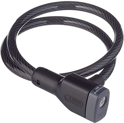 ABUS Kabelschloss Racer 6412K + SCMU-Halterung - Stahlkabel mit Kunststoffummantelung - Fahrradschloss mit ABUS-Sicherheitslevel 4 - 85 cm, Schwarz