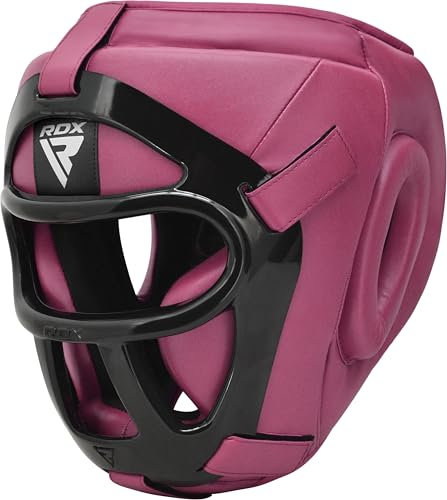 RDX Boxeo Casco MMA Pugilado Casco Kick Boxing Protección Muay Thai, Unisex Adulto, HGR-T1P-L, Rosa, Large