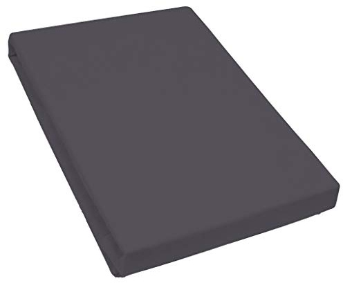 Formesse Spannbettlaken Spannbetttuch Bella Donna La Piccola Jersey für Boxspring Topper 180x200 cm (anthrazit)