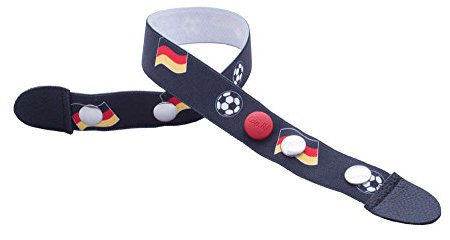 Clip-Ho Gürtel ohne Schnalle German WM Fußball schwarz (116-122)
