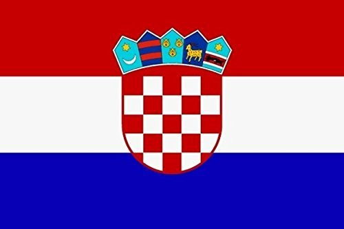 U24 Aufkleber Kroatien Flagge Fahne 8 x 5 cm Autoaufkleber Sticker