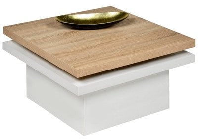 Alfa-Tische Tango Couchtisch, Holz, Sonoma Eiche, 70x70x42 cm