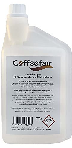 Coffeefair Milchschaumreiniger Universal 10 x 1l klar | Milchsystemreiniger für Kaffeevollautomat | INTENSIVE REINIGUNG | ERGIEBIG