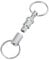 Wedo 26251526 Schlüsselhalter (aus vernickeltem Metall, trennbar in 2 Schlüsselringe, 2,5 cm Durchmesser, Kupplung) silber