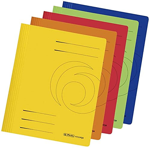 Herlitz 11037181 Schnellhefter A4 Karton gefaltet farbig sortiert 10er Packung