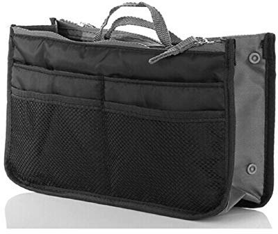 NOVAGO Organiser/Organisateur/Pochette/sac de rangement pour intérieur de grand sac à main ou sac de voyage- Noir (autres couleurs diposibles)