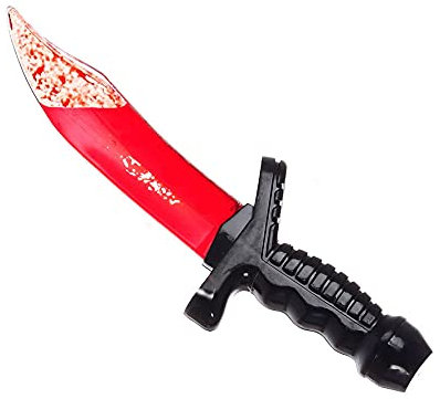 ATOSA cuchillo ensangrentado halloween con líquido interior 25 cm