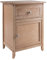 Winsome 81115 Beistelltisch aus Verbundholz mit Satin-Nickel-Knauf, 63 x 48 x 37 cm, Natur