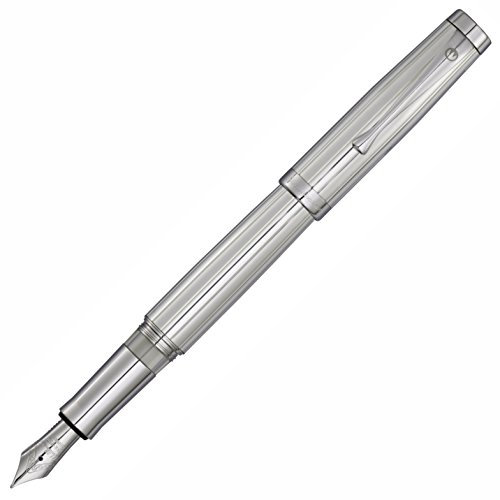 Waldmann Füllhalter Manager, Linien-Design Sterling Silber, Feder:mittel (M)