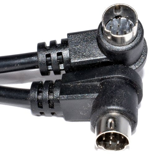 8 Polig mini DIN Rechts Abgewinkelt Anschlusskabel Männlich Stecker Audio Kabel 1 m [1 Meter]