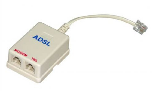 Link Filtre ADSL/répartiteur avec 2 prises RJ11 6 broches femelle + 1 Fiche RJ11 6 broches mâle