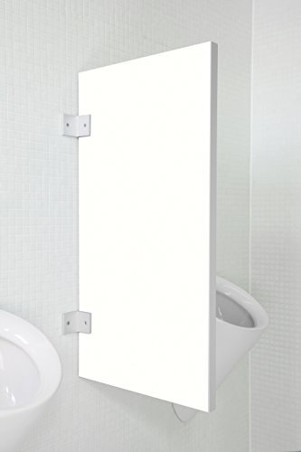 Kemmlit Urinal Trennwand Novara Verkehrsweiß aus Holzwerkstoff, Schamwand WC Herren, TÜV zertifiziert