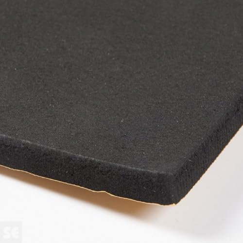 Caucho Esponjoso Plancha Adhesivo Din A3 Medidas 29,7cm x 42cm Grueso 15mm Color negro