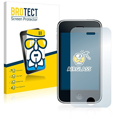 BROTECT Schutzglas für Apple iPhone 3GS Schutzfolie Made in Germany Panzer Folie Glas Displayschutz [Kratzfest 9H, Anti-Fingerprint,Transparent]