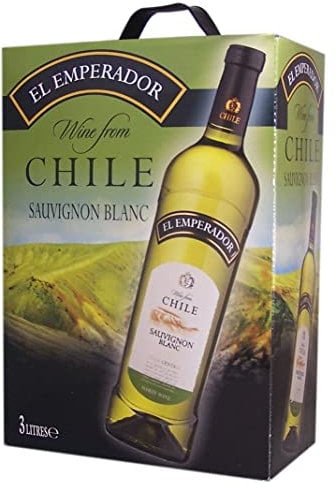 El Emperador - Vin blanc chilien Sauvignon Blanc cubi 3L Bag in Box, Valle Central Chili (1 x 3 L)