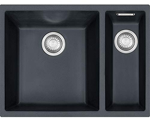 Franke Kitchen Sink Made of Tectonite with Single and a Half Bowl Sirius SID 160-onyx 125.0331.037, Onyx, 560 x 440 Month