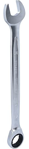 Ks Tools 503.4230 - Clé Mixte À Cliquet 34 Mm - Gamme GEARplus - En Chrome Vanadium - Finition Satinée