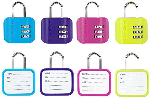 Master Lock 4670EURDCOL Cadenas porte-adresse combi 44 mm multicolore
